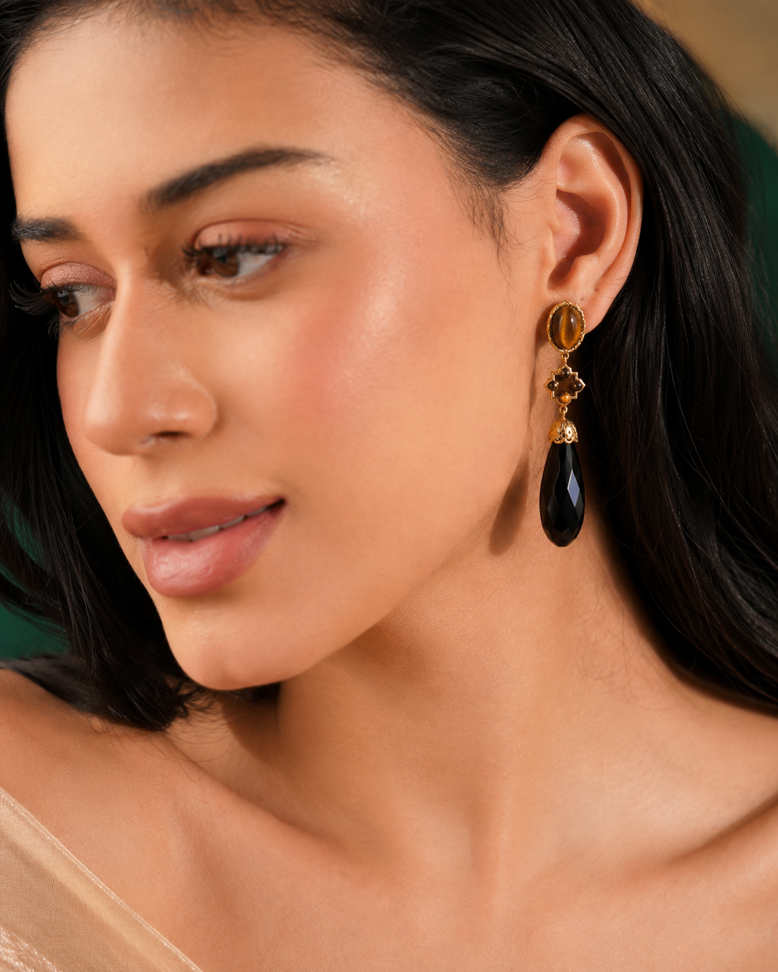 MC Paris Black Onyx Drop Earrings