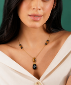 MC Paris Tiger Eye Abstract Necklace