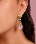 MC Paris Pink Opal Botanical Earrings