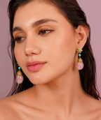 MC Paris Pink Opal Botanical Earrings