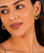 MC Paris Black Onyx Abstract Earrings