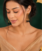 MC Paris Tiger Eye Abstract Earrings