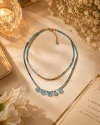MC Paris Tourmaline Double layer Pendant- Blue