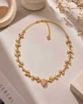 MC Paris Pink Opal Botanical Necklace