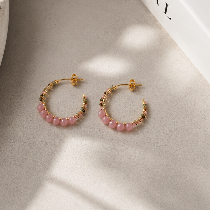 MC Paris Tourmaline Parisian Earrings- Pink