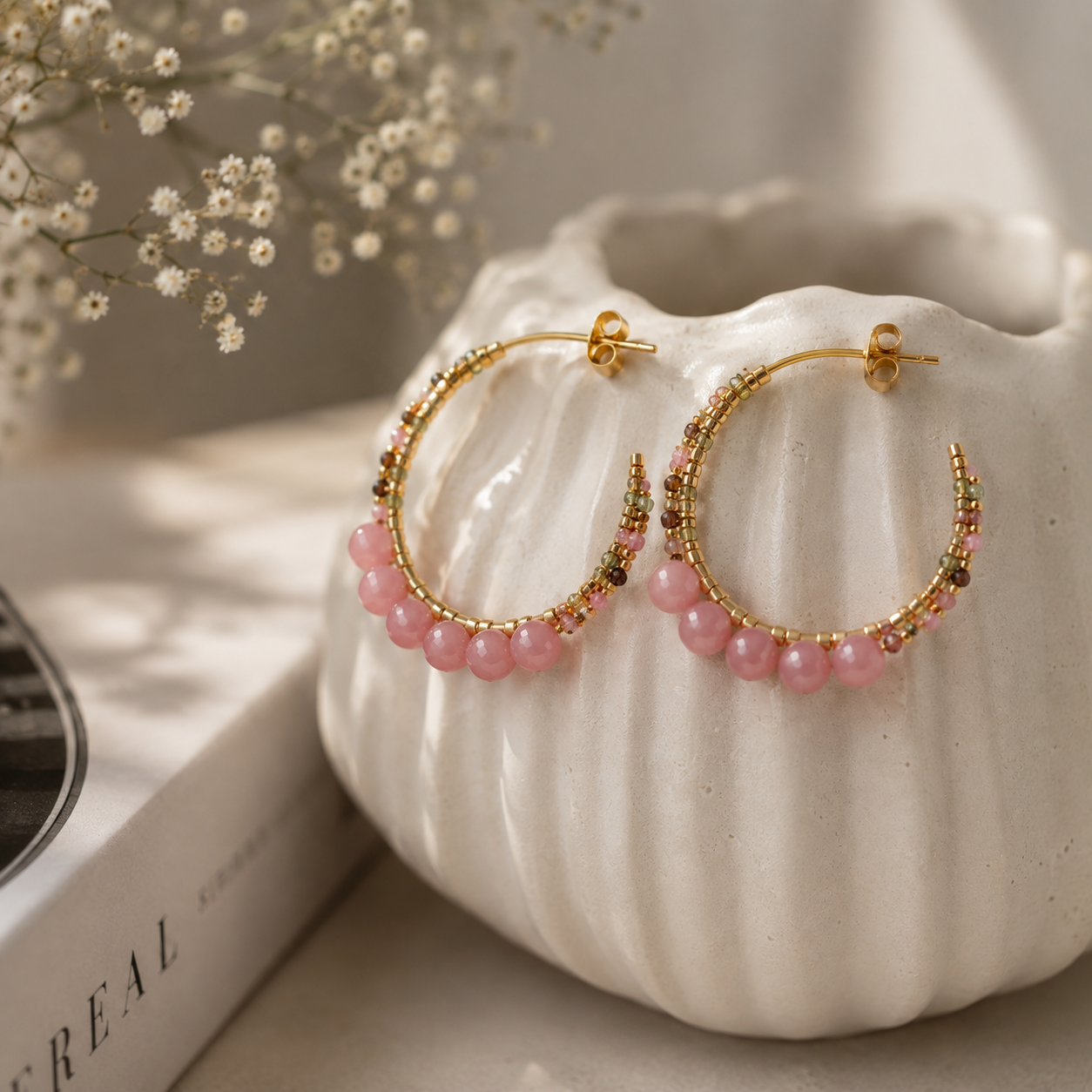 MC Paris Tourmaline Parisian Earrings- Pink
