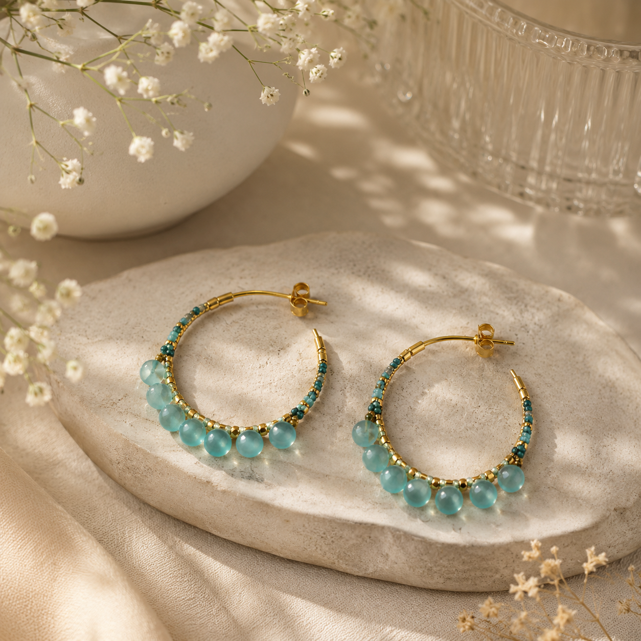 MC Paris Tourmaline Parisian Earrings- Blue