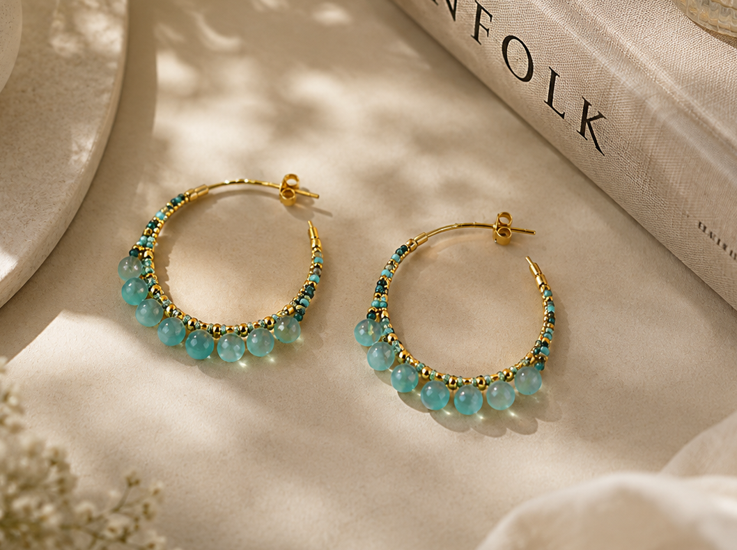 MC Paris Tourmaline Parisian Earrings- Blue