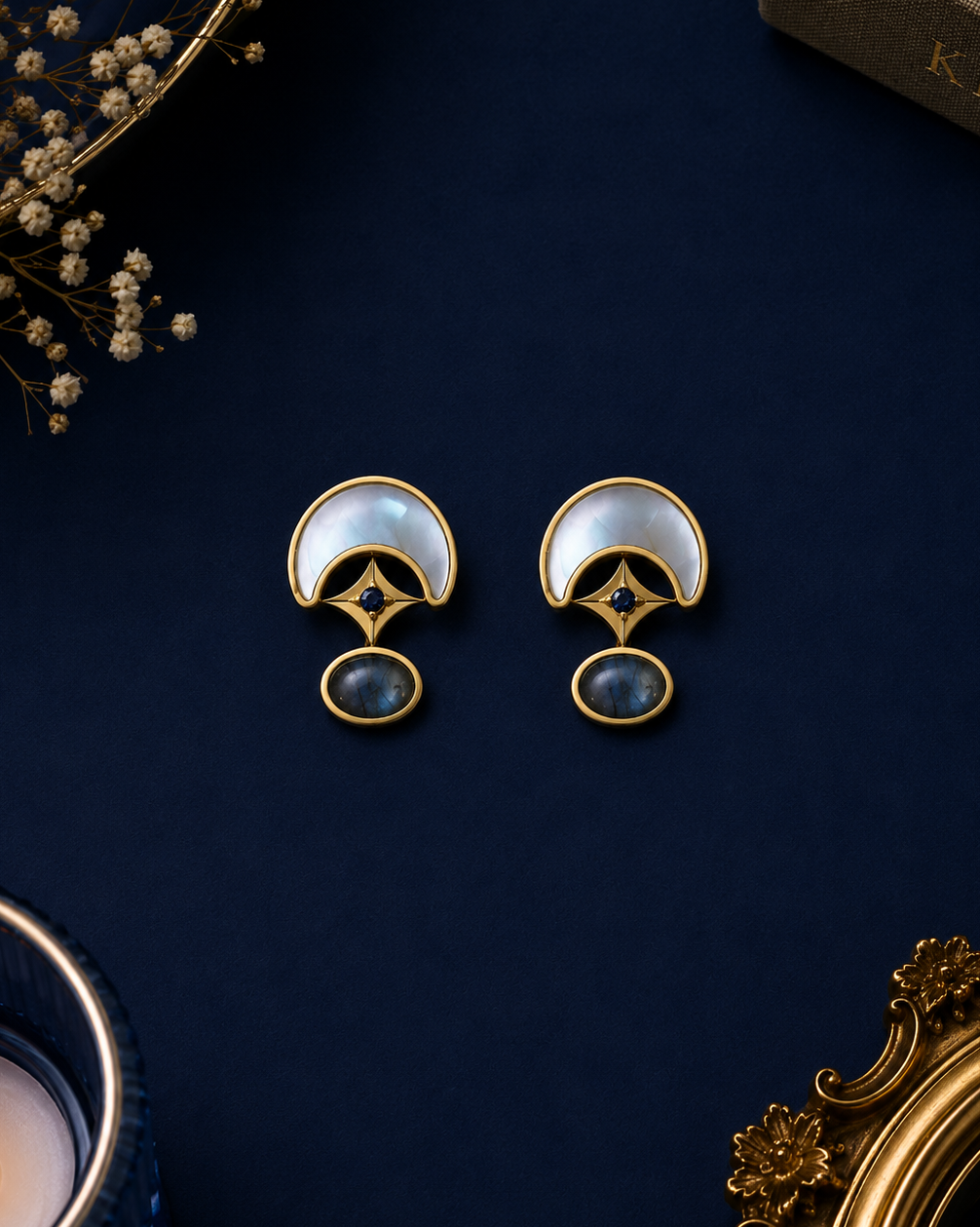 MC Paris Labradorite Celestial Earrings