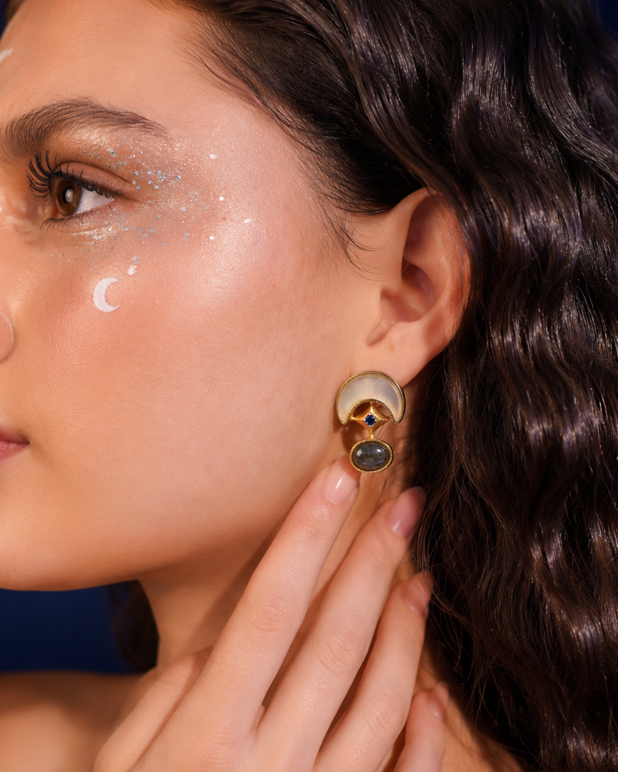 MC Paris Labradorite Celestial Earrings