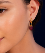 MC Paris Garnet Parisian Earrings