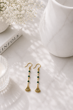 MC Paris Green Onyx Beads Parisian Earrings