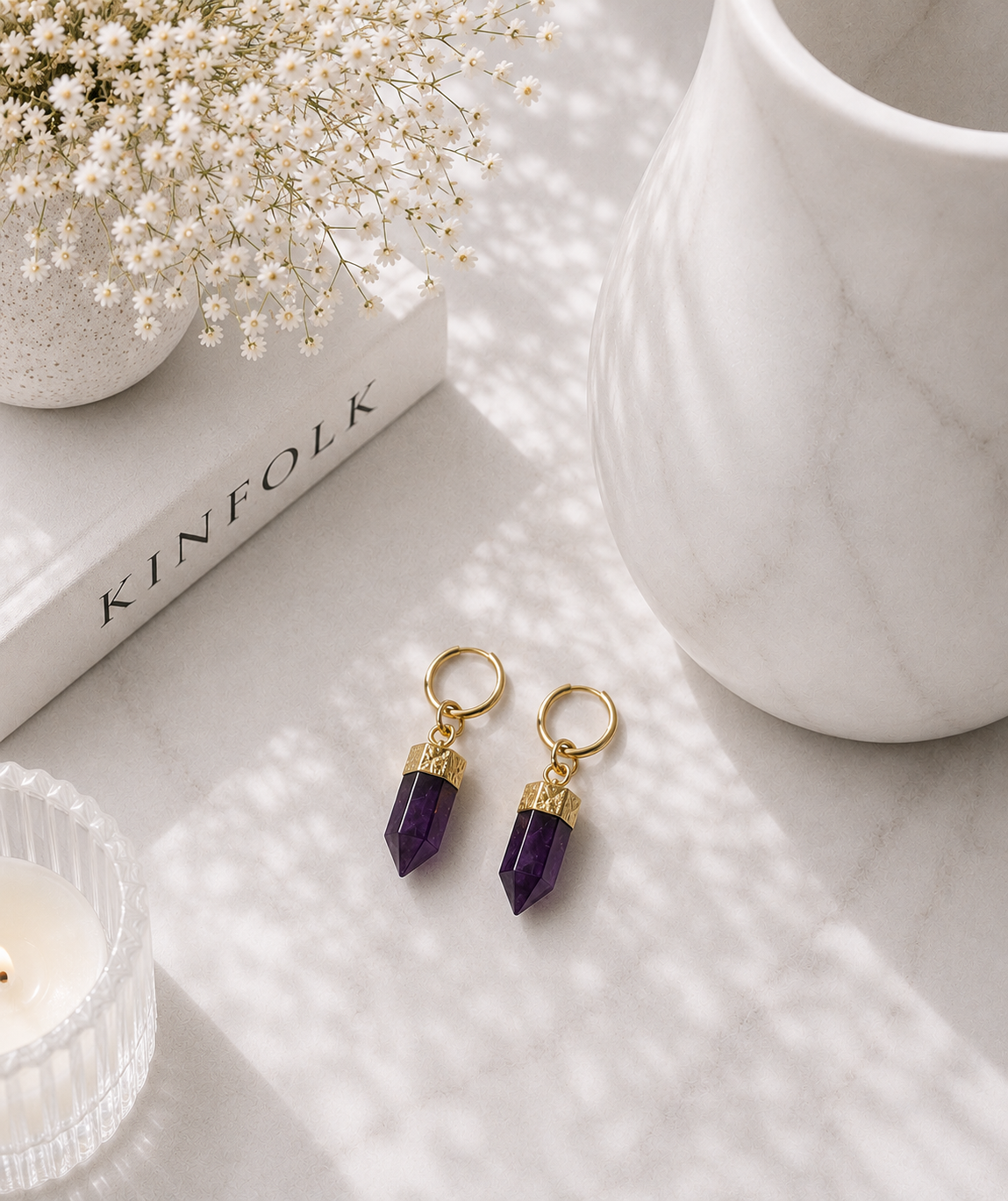 MC Paris Garnet Parisian Earrings
