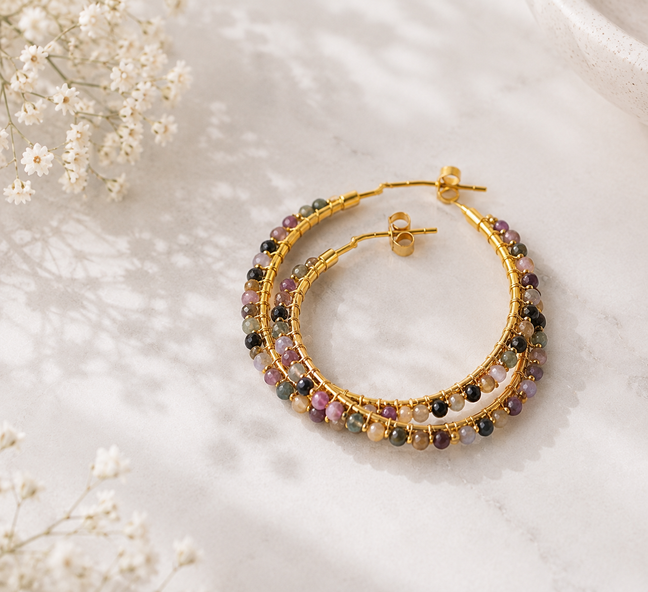 MC Paris Tourmaline Parisian Earrings- Pink