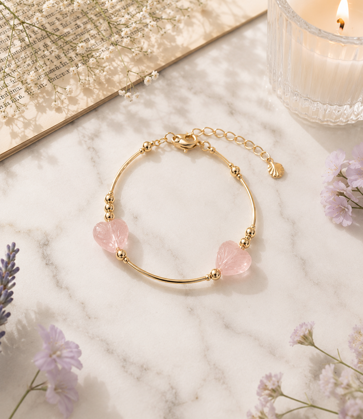MC Paris Rose Quartz Parisian Bracelet