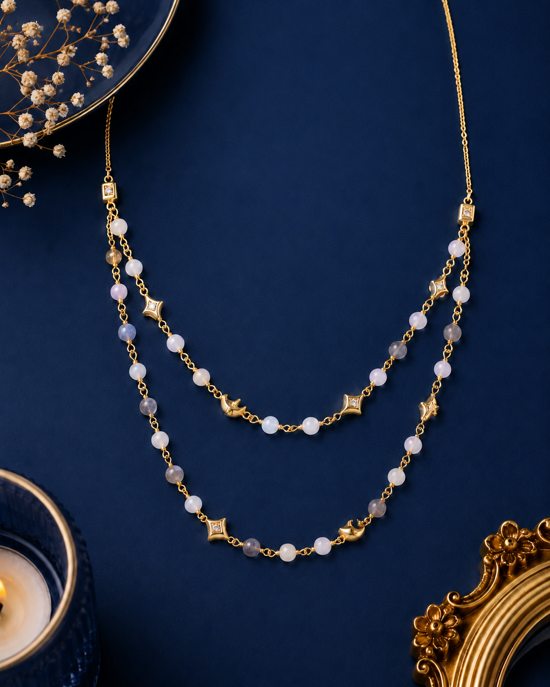 MC Paris Labradorite Douple layer Necklace