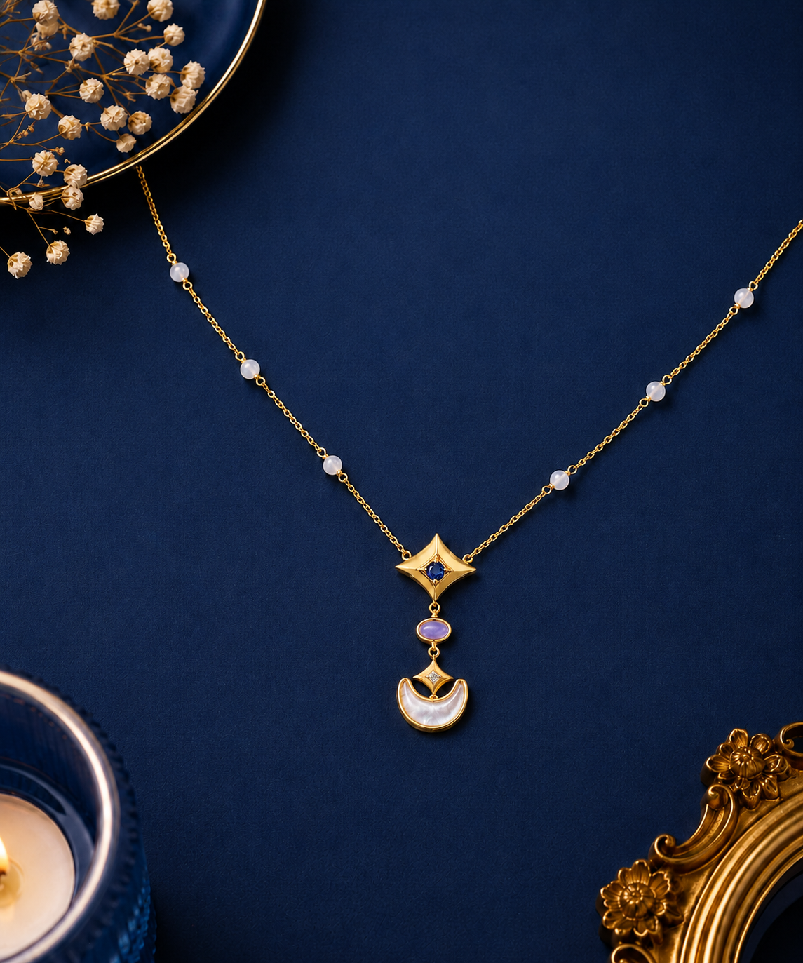 MC Paris Labradorite- Moonstone Necklace