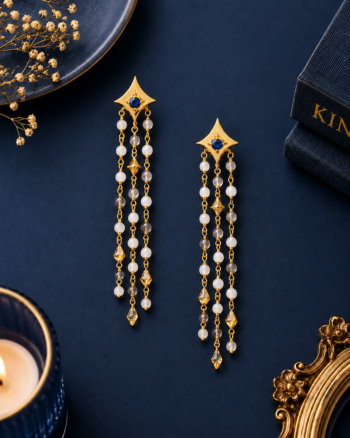 MC Paris Labradorite Multilayer Earrings