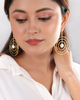 SunStone Spiral Wire Earrings-white