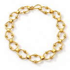 Radiant Brass Chainlink Necklace