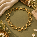 Radiant Brass Chainlink Necklace