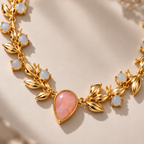 MC Paris Pink Opal Botanical Necklace