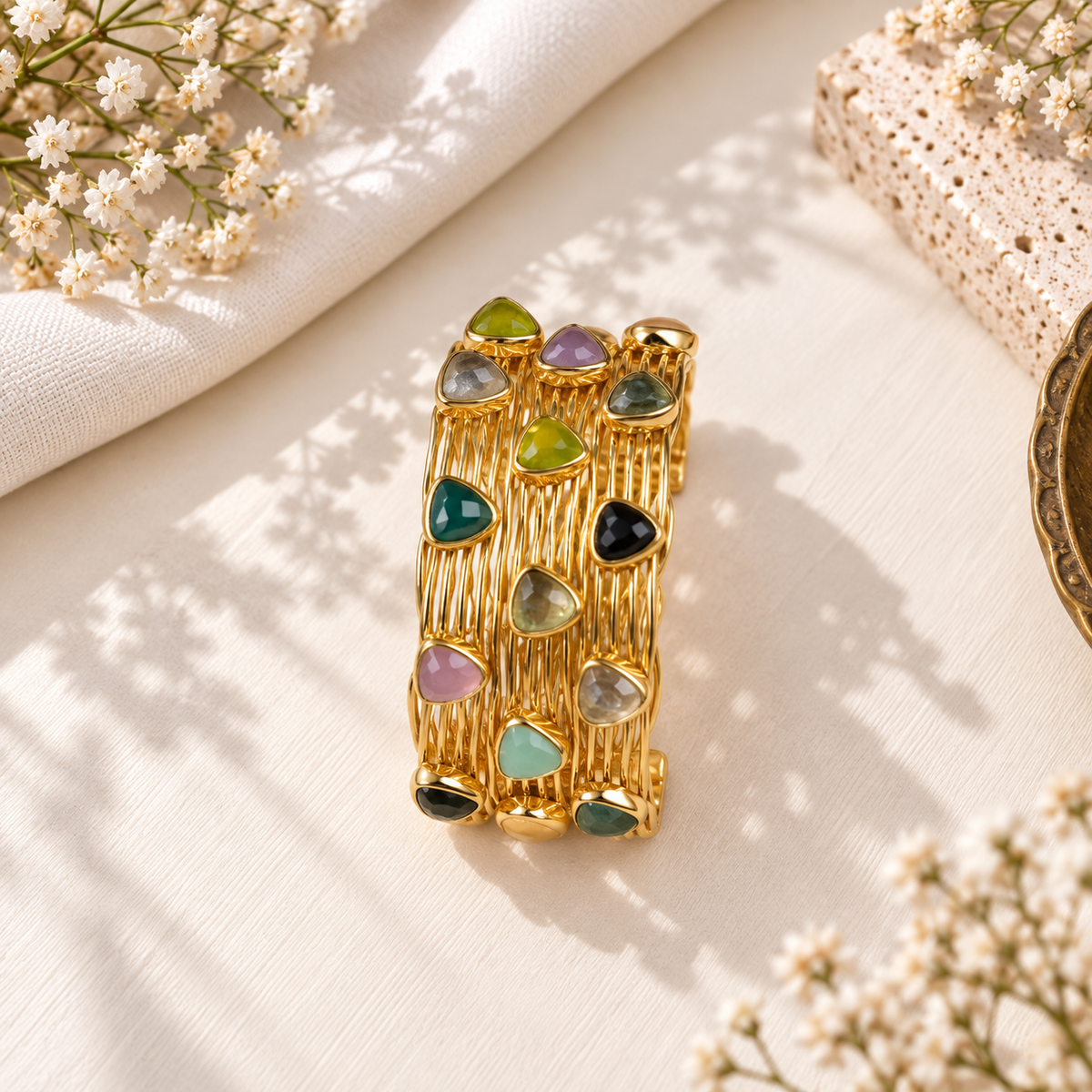 Multiple Stones Studded Bangle