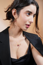 MC Paris Garnet Parisian Earrings
