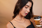 MC Paris Tourmaline Double layer Pendant- Pink