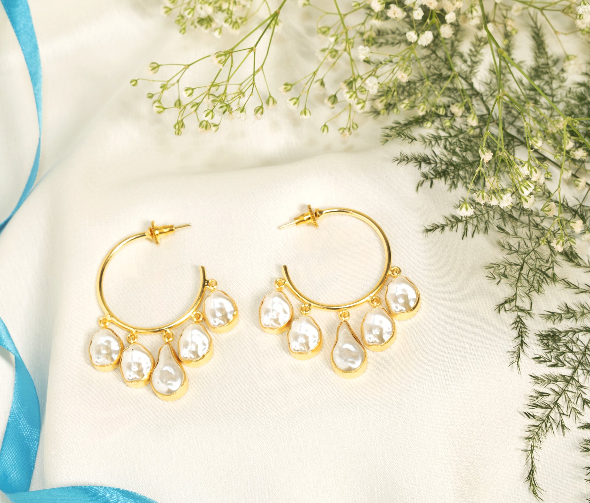 Penta MOP Shimmery Earrings