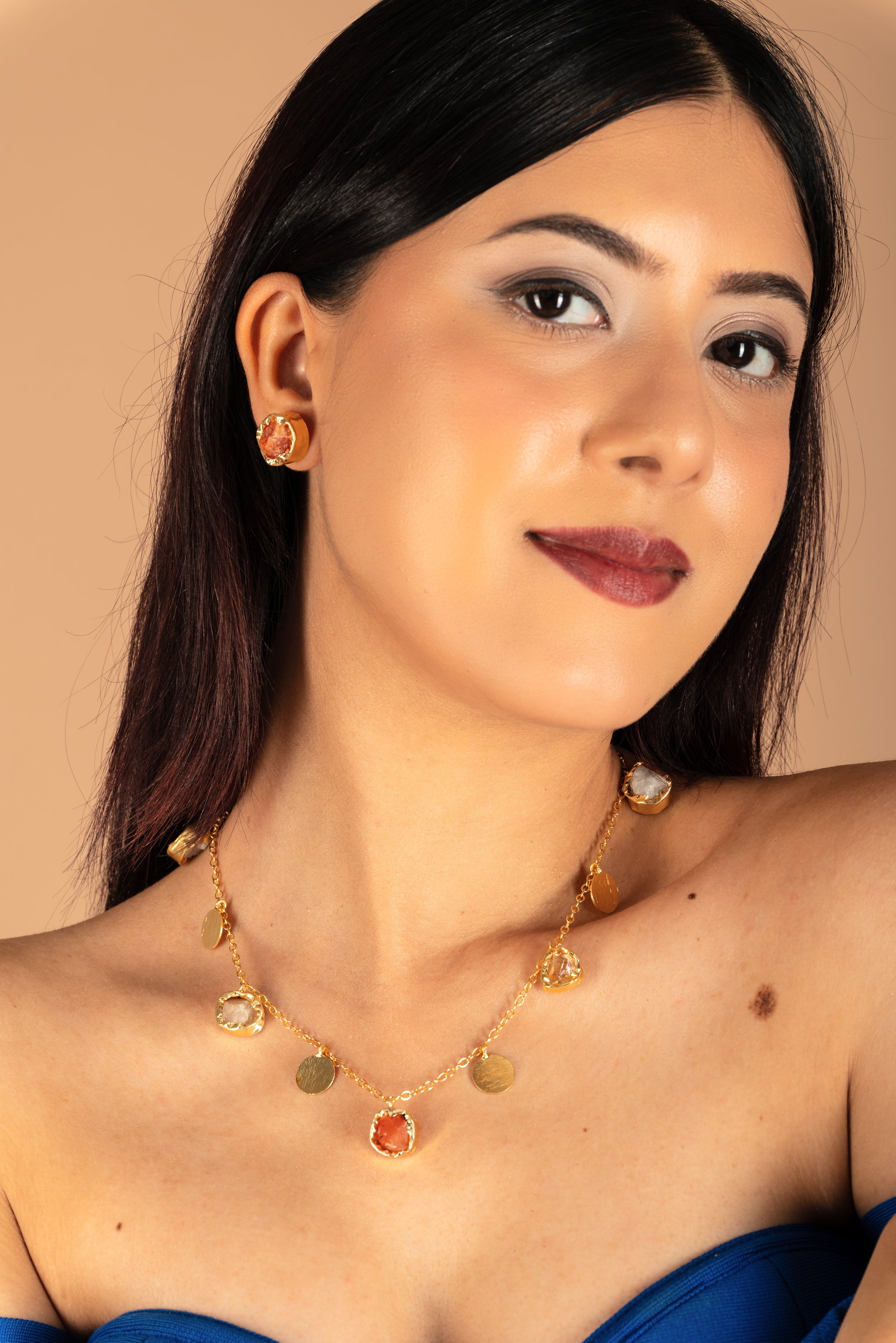 Ocean's Tears Minimal stone Necklace