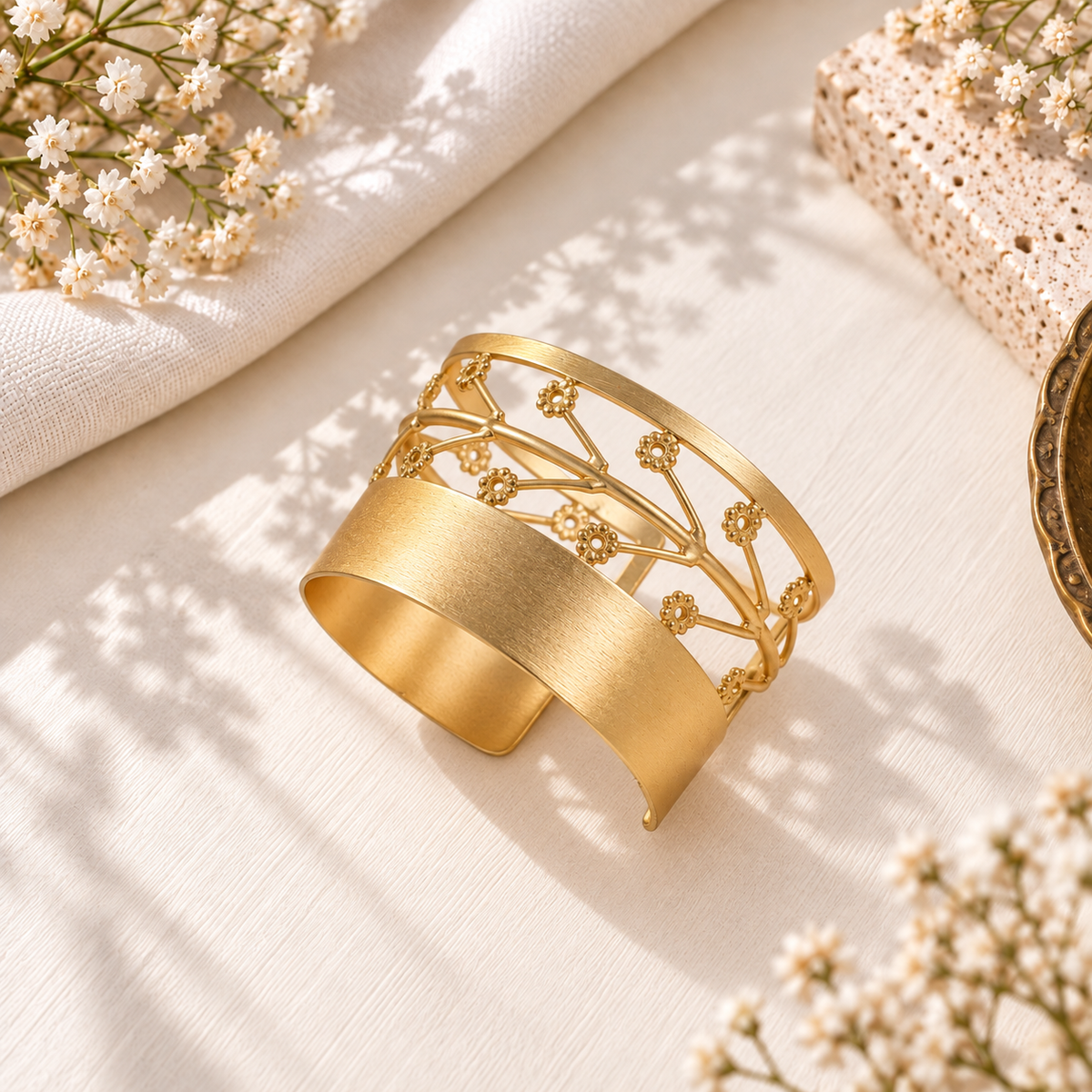 Embellished Shimmery Cuff Bracelet