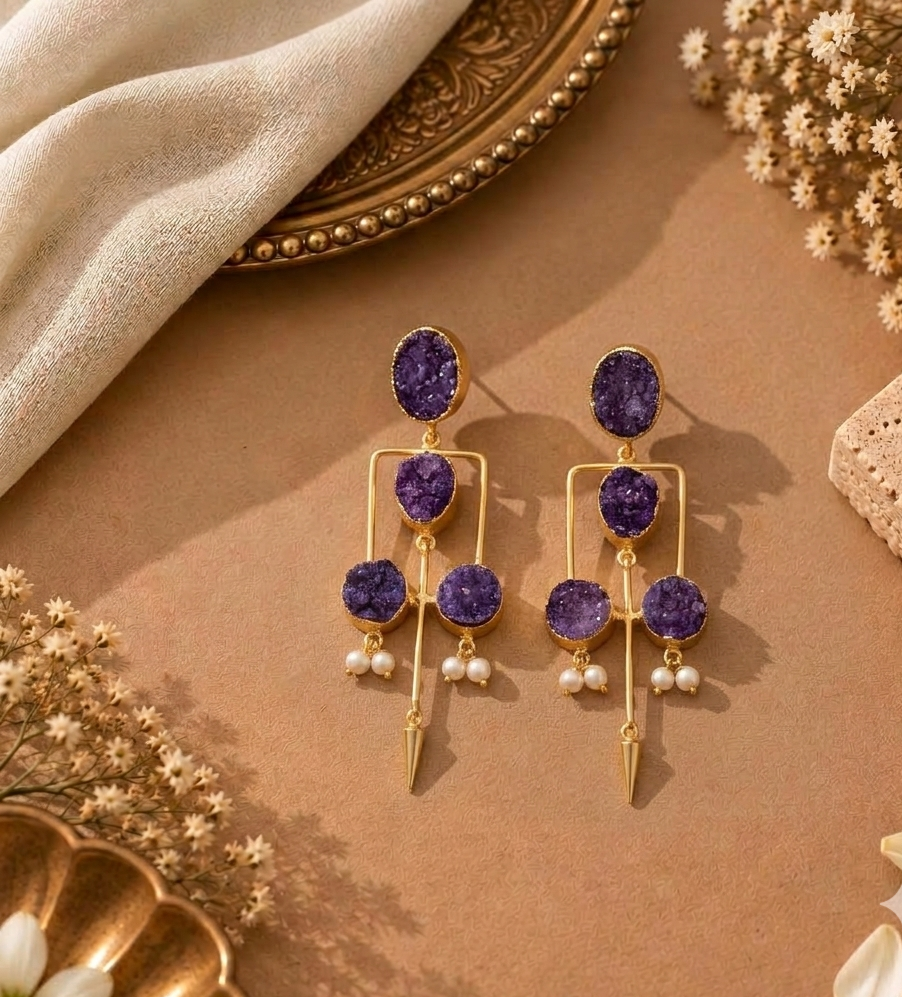 Stellar Chimes Stone Earrings