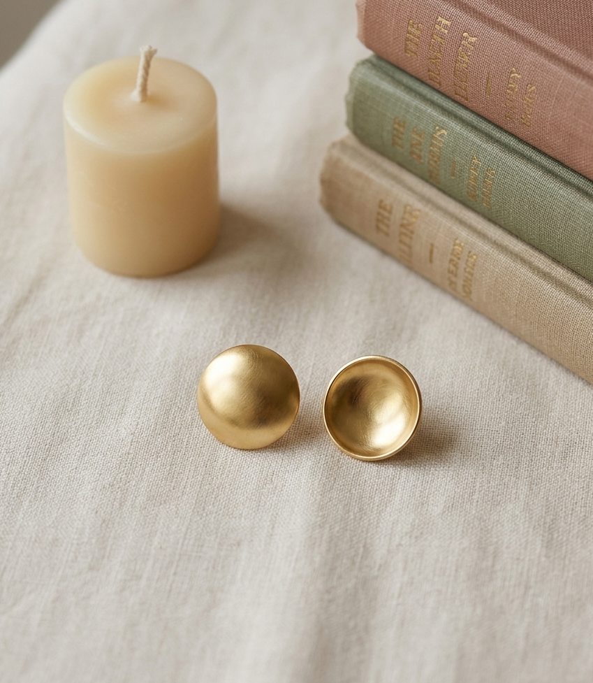 Brass discs Choker Necklace set