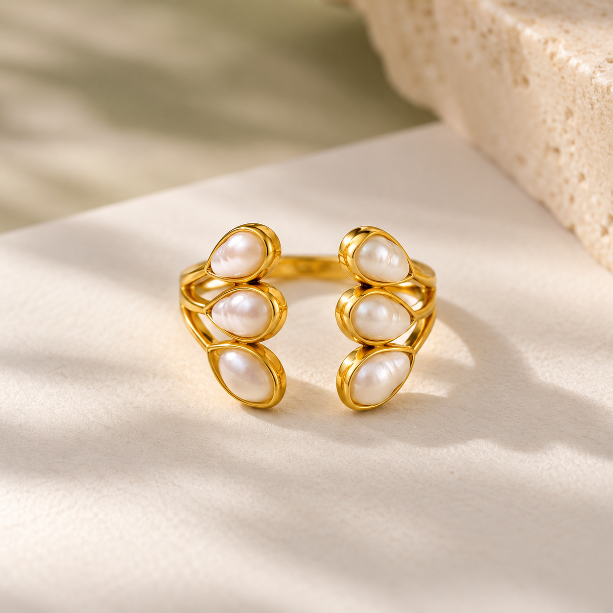 Baroque Pearl Stacking Ring