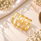 Shimmery Brass Cuff Spiral Bracelet