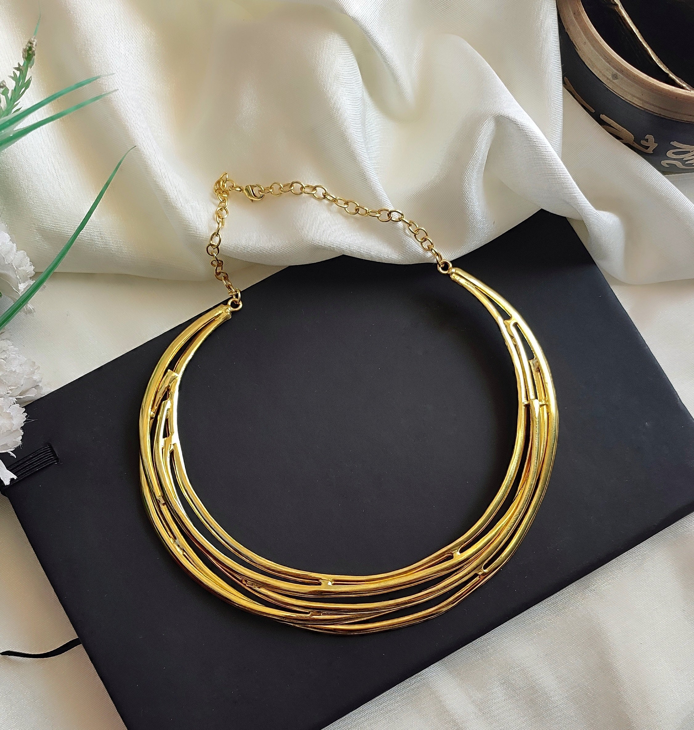 Bold Brass statement Necklace