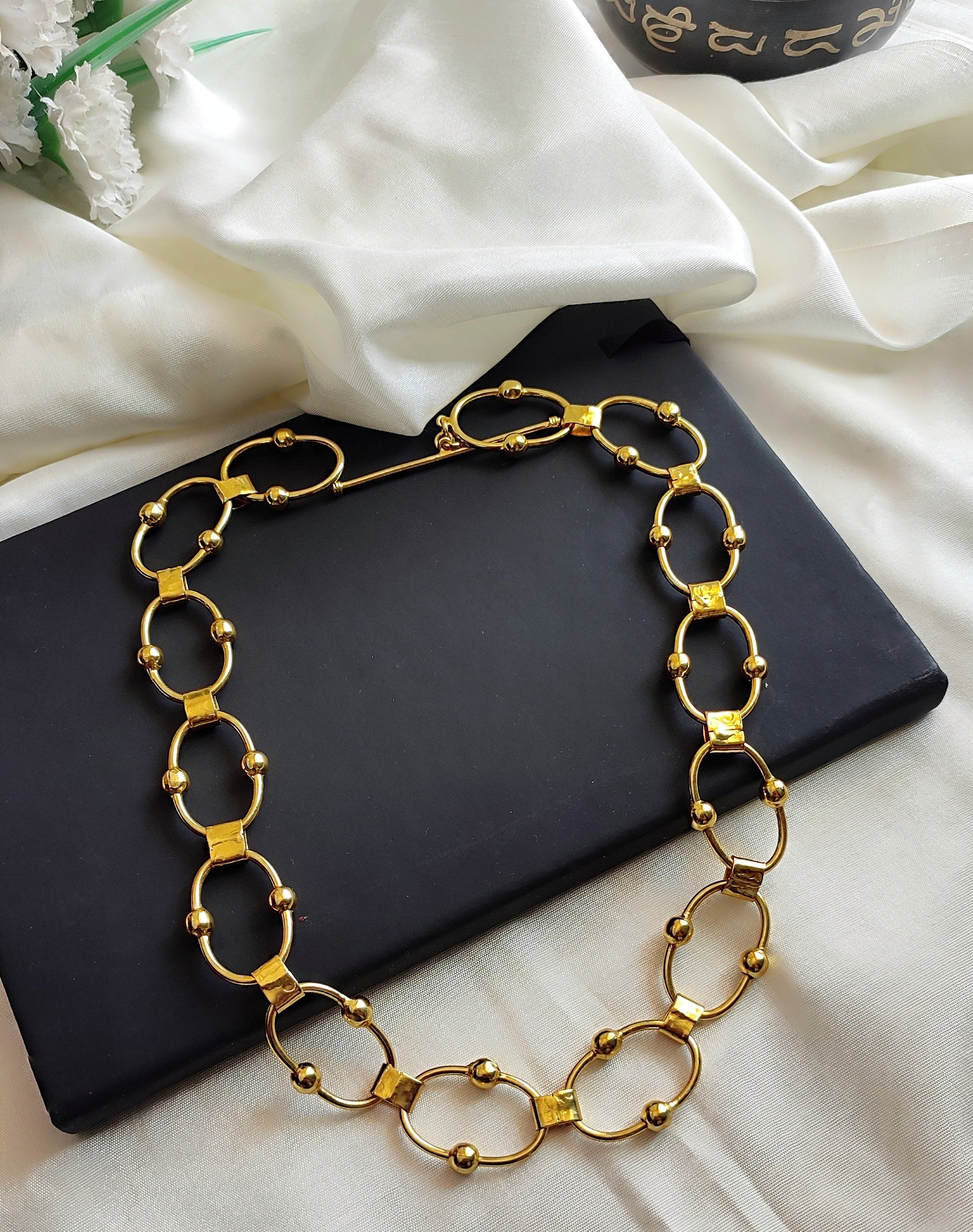 Radiant Brass Chainlink Necklace