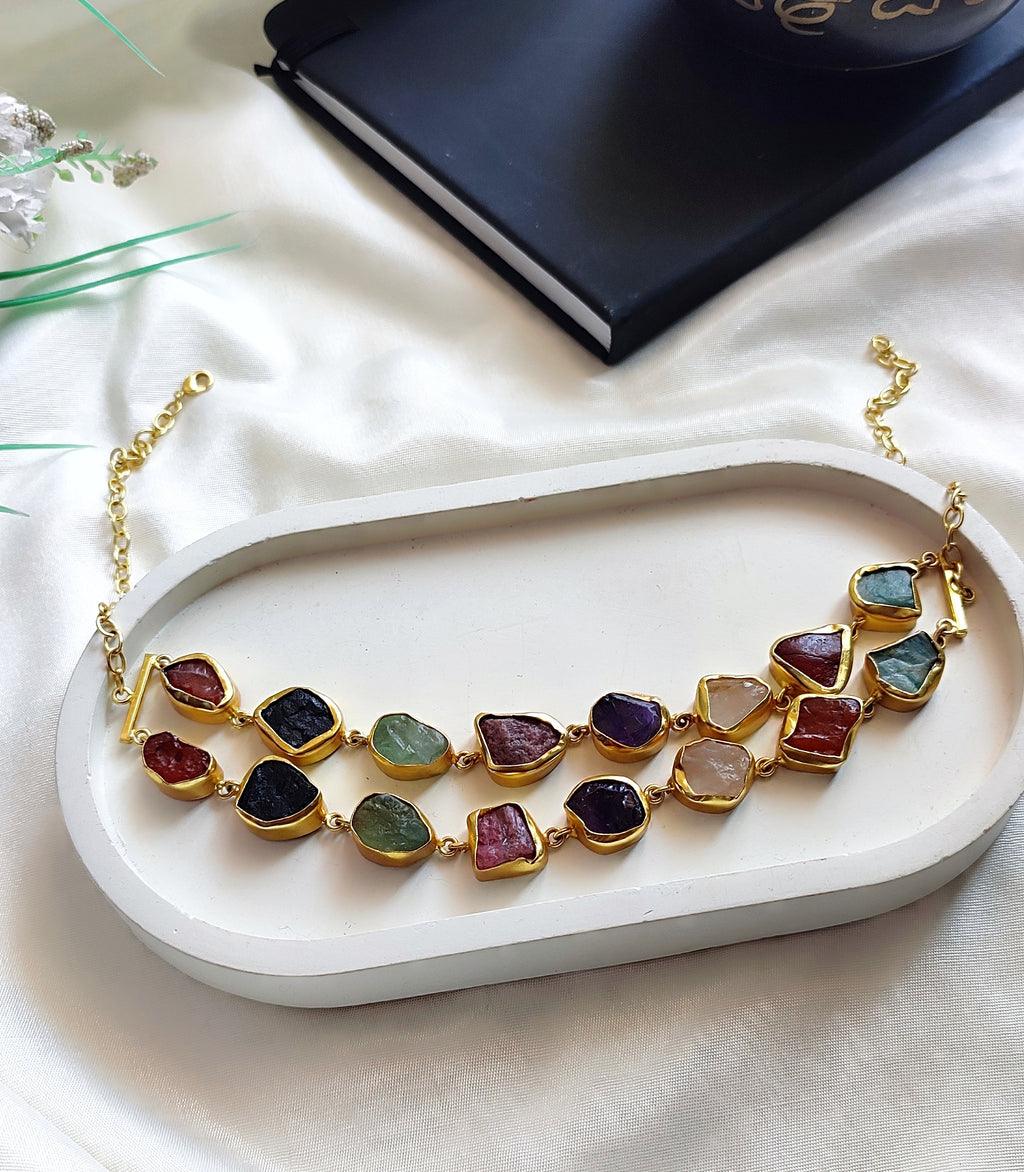 Stone Symphony double layer Necklace