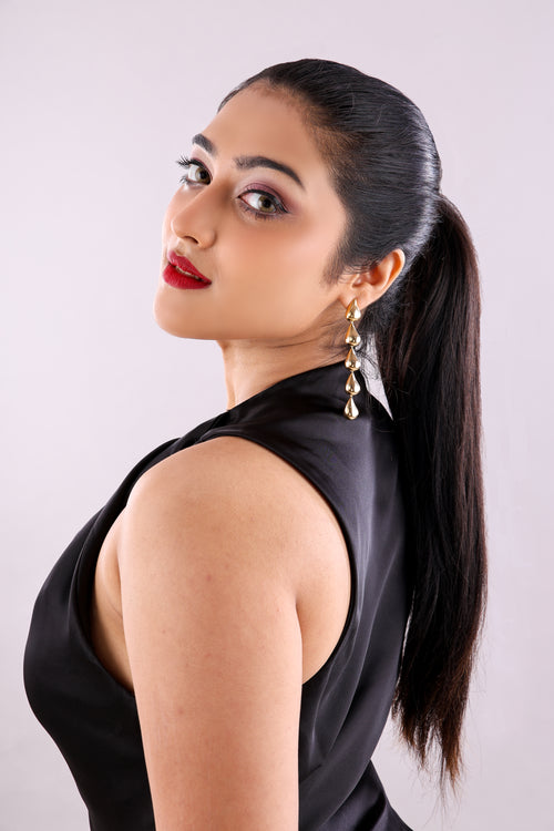 5 Golden Droplets Earrings