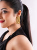 Gold Tone Textured Plate Earrings