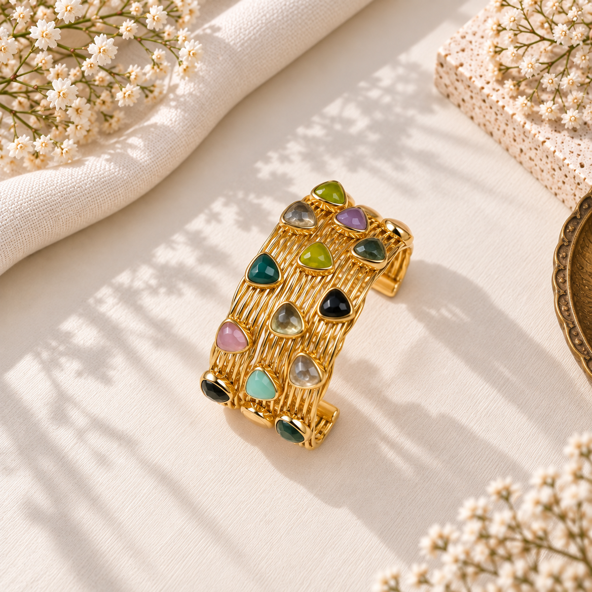 Multiple Stones Studded Bangle