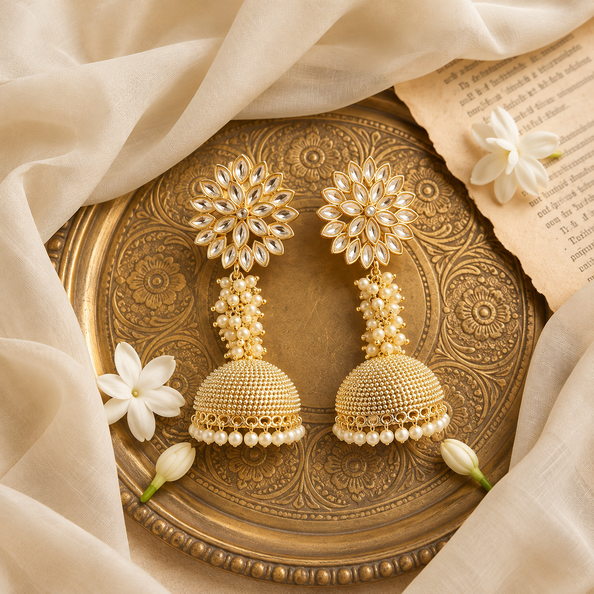 Golden Elegance Jhumka