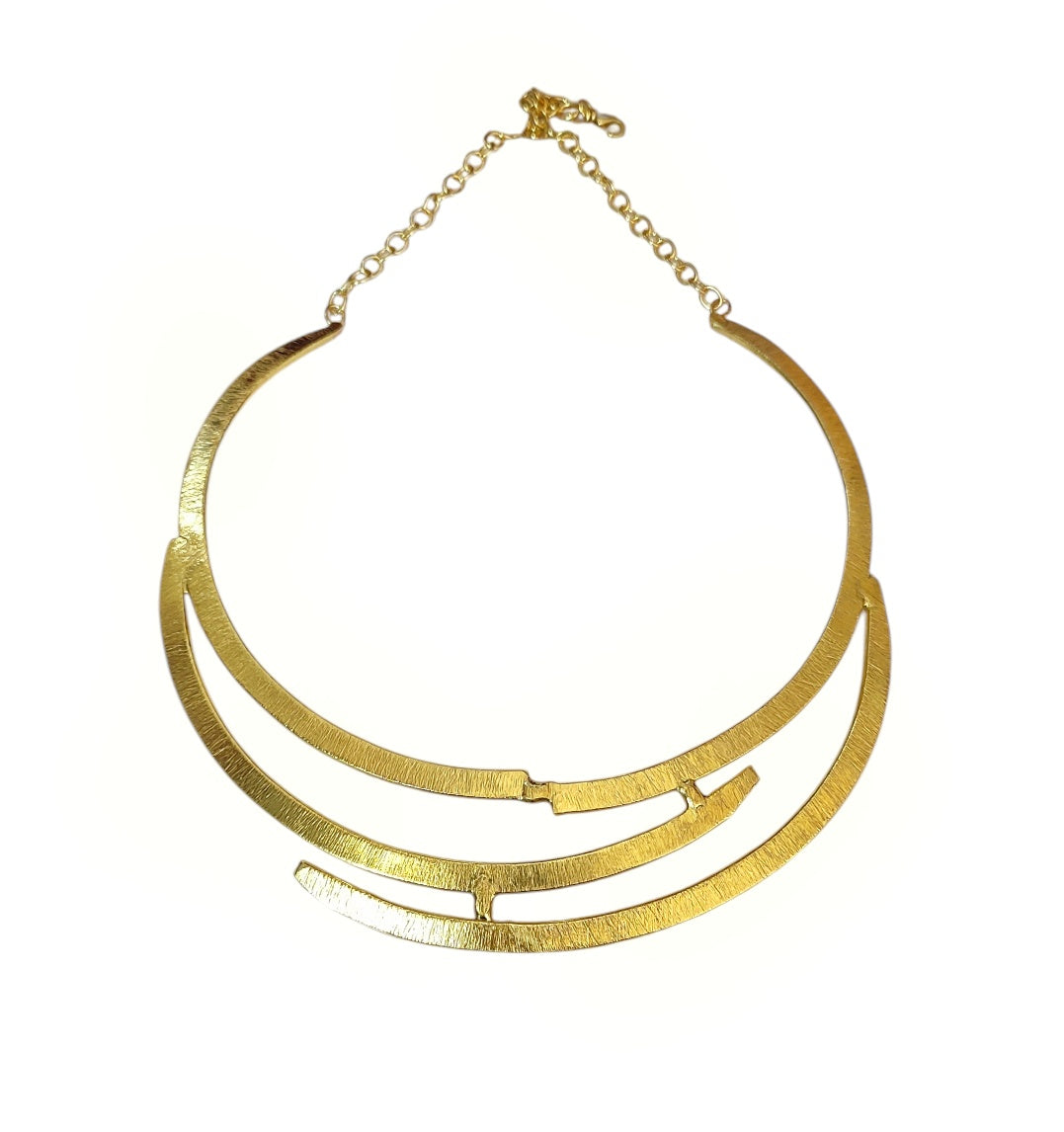 Vintage Brass Glow Necklace