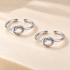 Silver Knot Toe Ring | Pure Silver