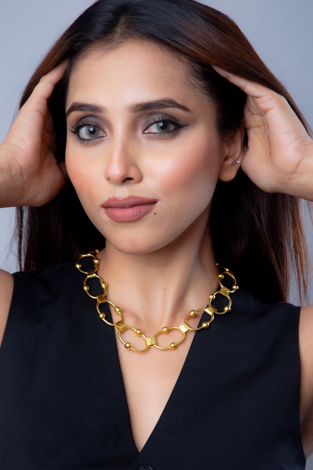 Radiant Brass Chainlink Necklace