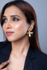Pearl Studded Floral Earrings