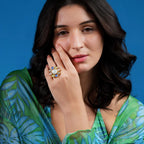 Baroque Pearl Center Stone Ring