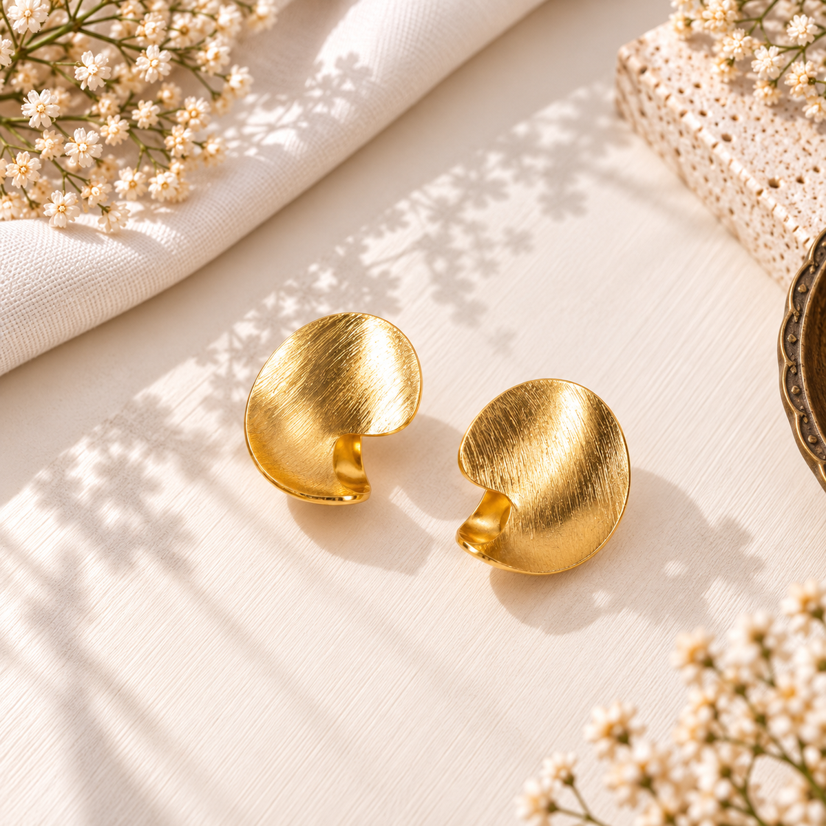Handcrafted Curved Earrings