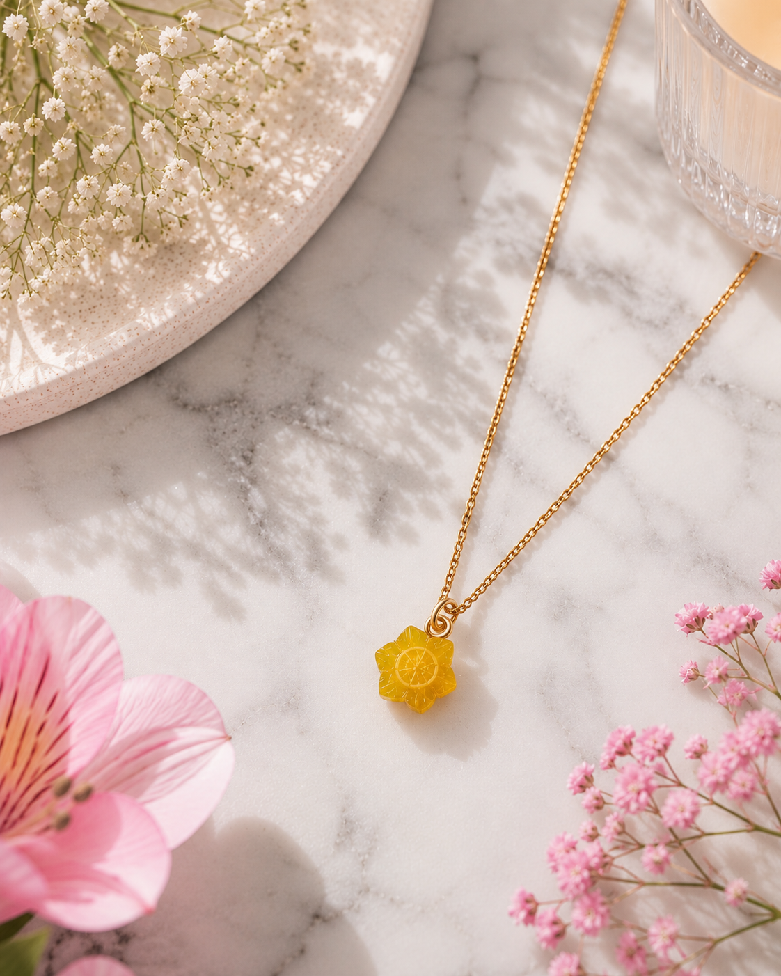 MC Paris March Daffodil Birthstone Pendant